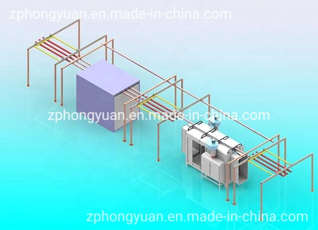 China Manufacturer Hongyuan Powder Coating Equipment Spray Paint Booth with Curing Oven